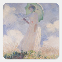 Woman with Parasol turned to the Left, 1886 Stickers