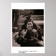 Woman with Pigeons, Trafalgar Square Poster