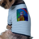Woman with Umbrella by Piliero Doggie Tshirt