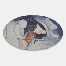 Woman's Autumnal Twilight Serenade Stickers