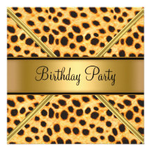 Womans Birthday Party Leopard Invitation