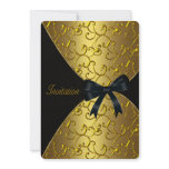 Womans Gold 50th Birthday Party invitations