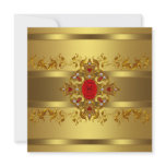 Womans Gold 50th Birthday Party invitations