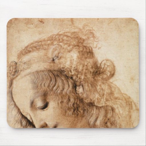 Woman's Head Mouse Pads
