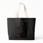 Woman's Red Lips and Blue Eyes Canvas Bag