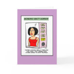 Woman's Vanity Mirror Cartoon cards