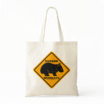 Wombat Danger Road Sign bags