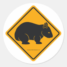 Wombat Sign (no text) Stickers