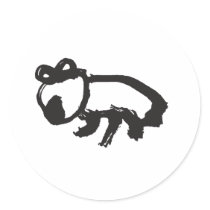Wombat Round Stickers