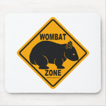 Wombat Zone Sign Mousepads