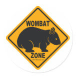 Wombat Zone Sign stickers