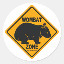 Wombat Zone Sign Stickers
