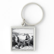 Women and Children Making Shoes Key Chain
