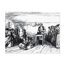 Women and Children Making Shoes Postcard