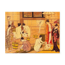 Women Bathing, Torii Kiyonaga Post Card