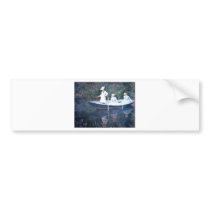 Women Boating - Claude Monet Bumper Stickers