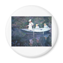 Women Boating - Claude Monet Magnets