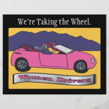 Women Drivers ~ Taking the Wheel. Personalized Flyer