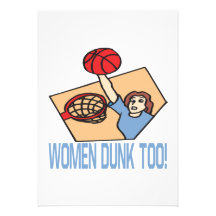 Women Dunk Too Personalised Invitation