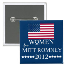 Women for Mitt Romney 2012+U.S. Flag Pins