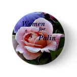 Women, for, Palin Rose Button