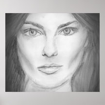 Women gazing at you sketch posters