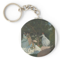 Women in the Garden (1866) Keychain