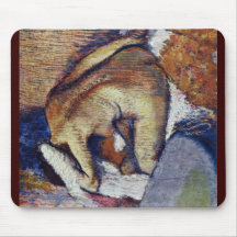 Women In The Rubbing By Edgar Degas Mouse Pads