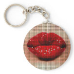 Women Kissing Lips Keychain