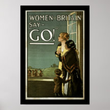 Women of Britain Say GO! (border) Posters