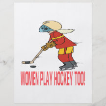 Women Play Hockey Too Full Color Flyer