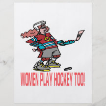 Women Play Hockey Too Full Color Flyer