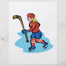 Women Play Hockey Too Personalised Flyer