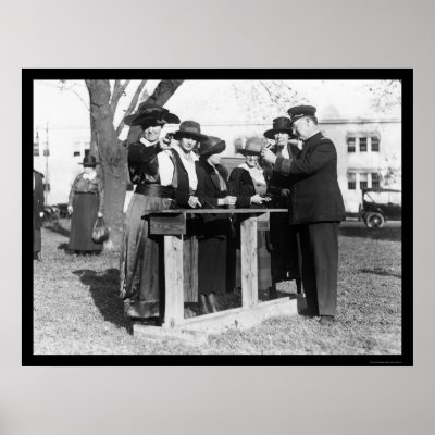Women Police Officers and Guns 1914 Poster by lc_vintagephotos