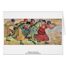 Women Running By Hodler Ferdinand Cards