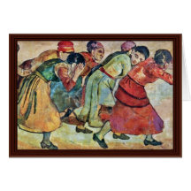 Women Running By Hodler Ferdinand Greeting Cards