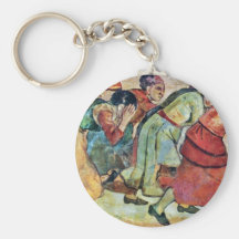 Women Running By Hodler Ferdinand Key Chains