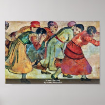Women Running By Hodler Ferdinand Poster