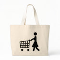 women shopping black trolly bags