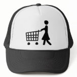 women shopping black trolly hats