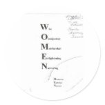 WOMEN ROUND STICKER