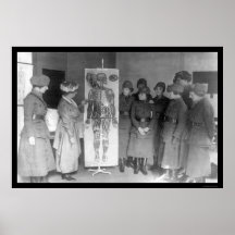 Women Study Anatomy YWCA 1918 Poster
