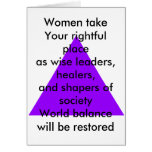 Women take Your rightful place as wise leaders cards