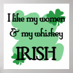 women whiskey posters