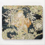 Women with Daisies Art Nouveau Mouse Pad
