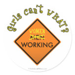 Women Working Sign stickers