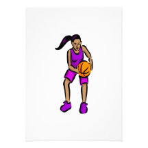 Womens Basketball Custom Invitations