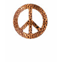 Womens Cheetah Peace Sign T-Shirt