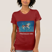 Women's Dark Tees - Red, White & Blue Carousel Hor