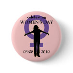Women's Day Silhouette Button